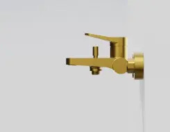 Series 340 exposed single lever mixer ½'' for bathtub  Brushed Gold