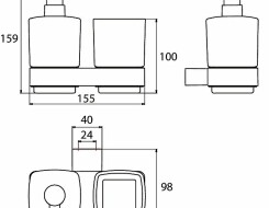 Emco loft Ποτηροθήκη και dispenser