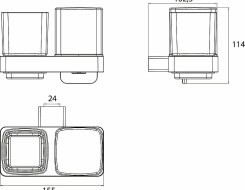 Emco loft Ποτηροθήκη και dispenser