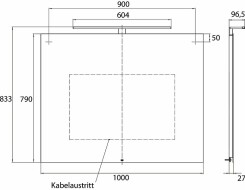 Emco mee Καθρέπτης LED 1000 x 790 mm