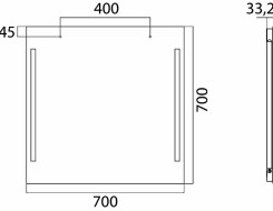 Emco premium Καθρέπτης LED 700 x 700 mm